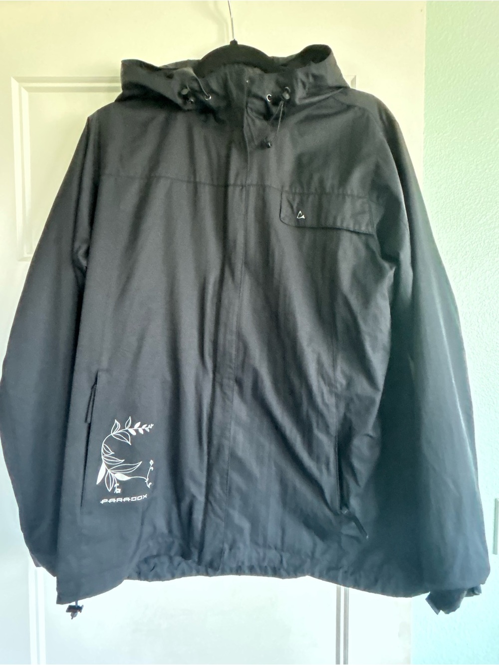 Paradox Black Waterproof UPF Rain Jacket
Floral Graphic Reflective Size Large